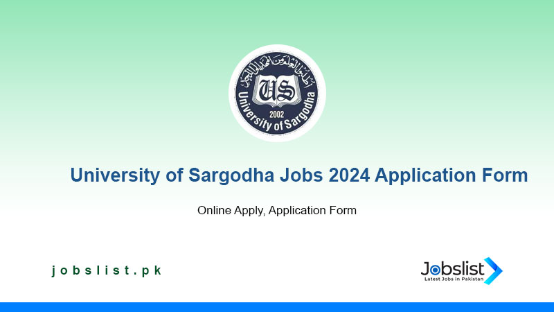 University of Sargodha Jobs 2024 Application Form