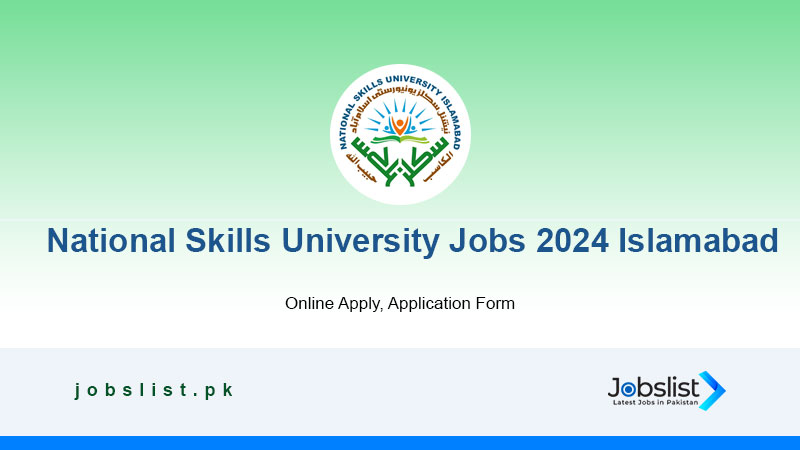 National Skills University Jobs 2024 Islamabad   National Skills University 