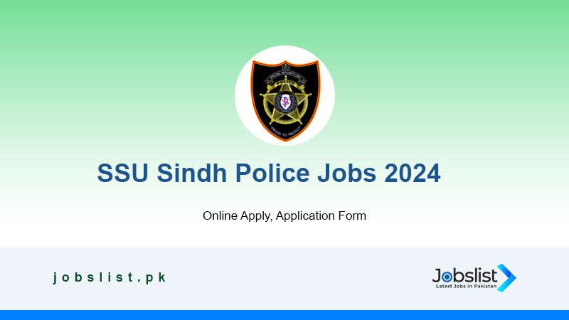 SSU Sindh Police Jobs 2024 Apply Online